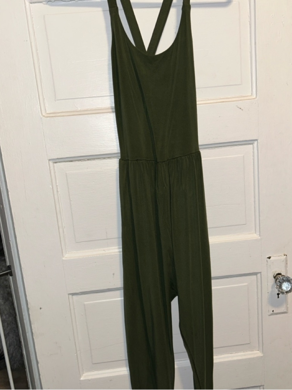 Imbodhi Sleeveless Olive Green Jumpsuit for Women